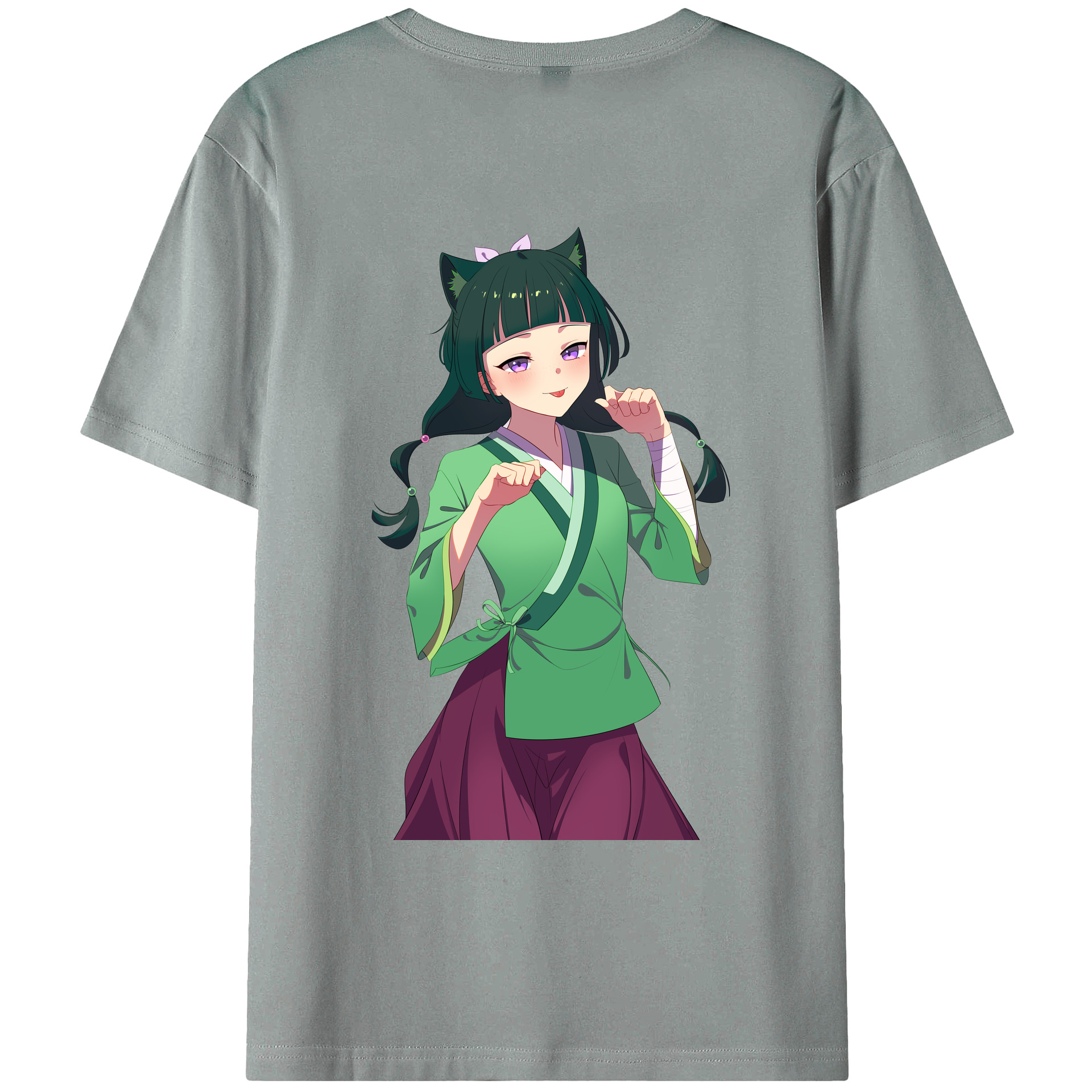 （画像用） 薬屋のひとりごと The Apothecary Diaries 綿100％ メンズ半袖Tシャツ（バックプリント） 通気性